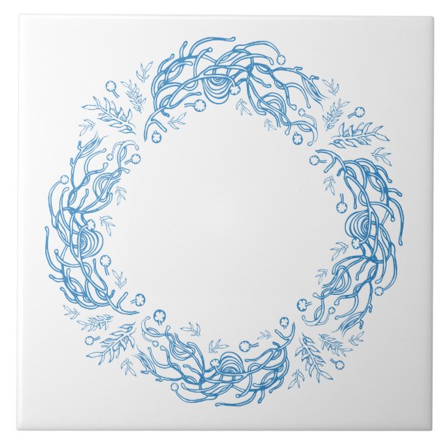Unique Vintage Botanical. Tile (Front)