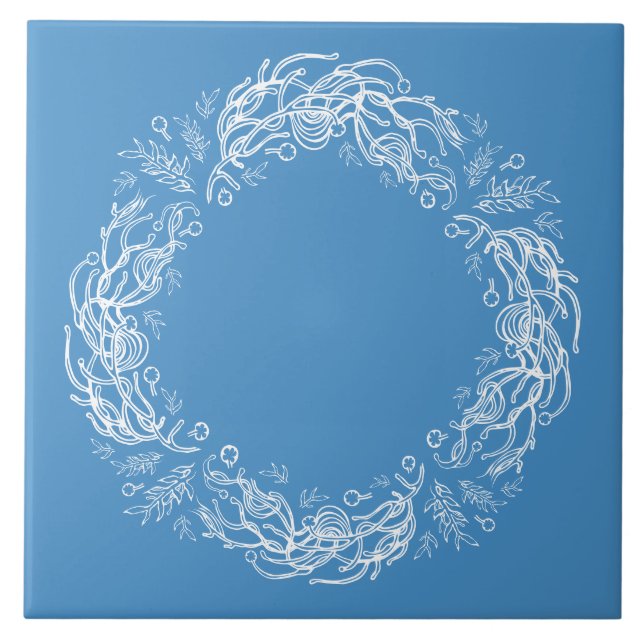 Unique Vintage Botanical. Tile (Front)