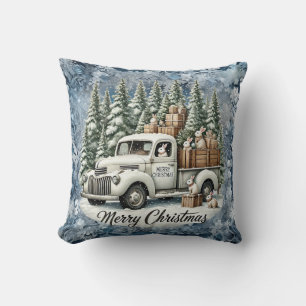 Unique vintage Christmas Scenery Paper Plates Cushion