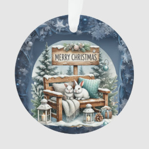 Unique vintage Christmas Scenery Paper Plates Ornament