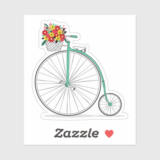 Unique Vintage Cute Uni Cycle Vinyl Sticker (Sheet)
