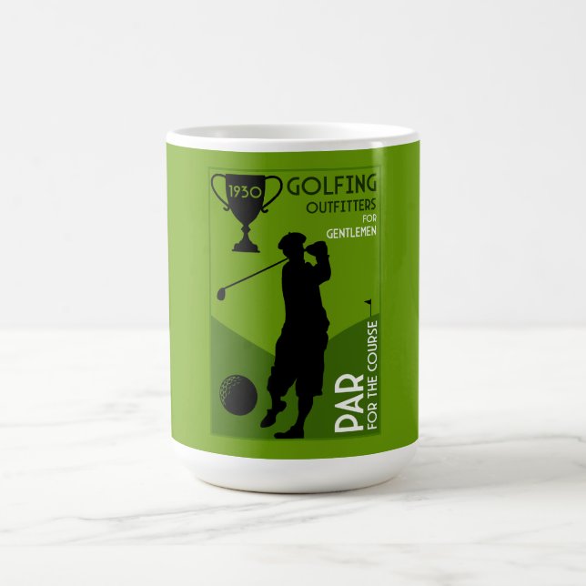 Unique Vintage Golf Gift Coffee Mug (Center)