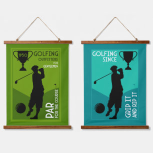 Unique Vintage Golf Gift Hanging Tapestry