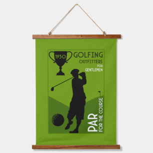 Unique Vintage Golf Gift Hanging Tapestry