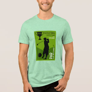 Unique Vintage Golf Gift Tri-Blend Shirt