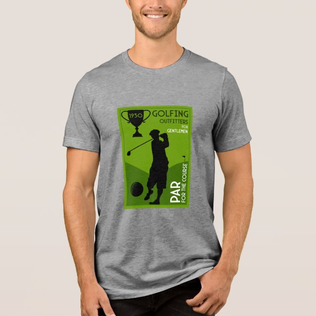 Unique Vintage Golf Gift Tri-Blend Shirt (Front)