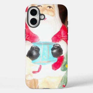 Unique Vintage Santa Art iPhone 16 Plus Case