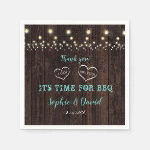 Unique Vintage String Lights Old Barn I DO BBQ Napkin