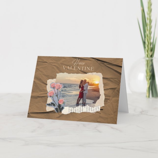 Unique vintage valentine day holiday card (Front)