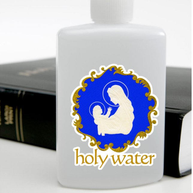 Unique Vintage Virgin Mary and Jesus Holy Water  (Creator Uploaded)
