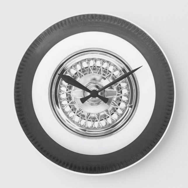 Unique Wall Clock with Tire Design (Front)