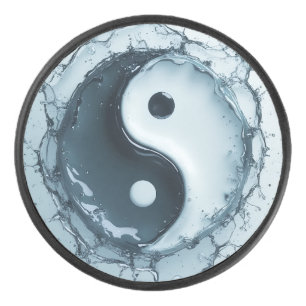 Unique Water Shapes Design Hockey Puck