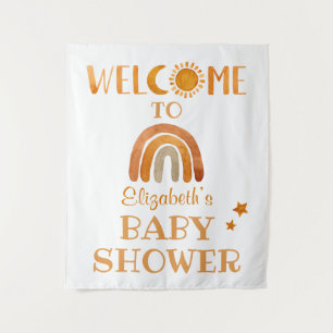 Unique Watercolor Boho Welcome sign  Tapestry