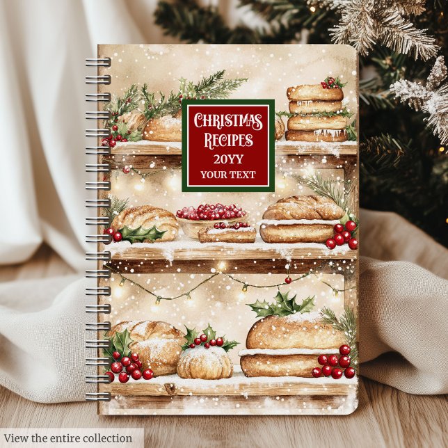 Unique Watercolor Holiday Recipe Notebook (Unique Watercolor Holiday Recipe Notebook)