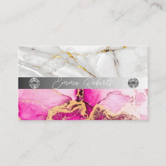 Unique Watercolor Modern Business Card (Front)
