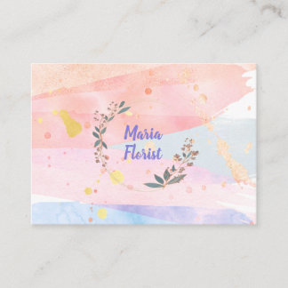 Unique Watercolor Modern Business Card