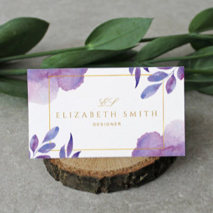 Unique Watercolor Modern Business Card