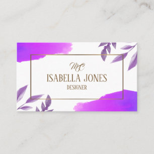 Unique Watercolor Modern Business Card