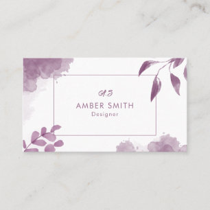 Unique Watercolor Modern Business Card Artistic