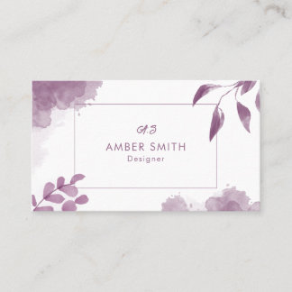Unique Watercolor Modern Business Card | Artistic 