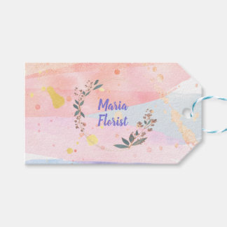 Unique Watercolor Modern Business Card Gift Tags