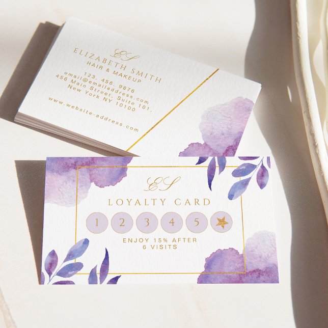 Unique Watercolor Modern Loyalty Crad Business Card (Creator Uploaded)