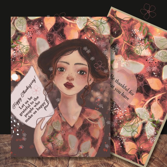 Unique Watercolor Thanksgiving Appreciation Card (Unique Watercolor Thanksgiving Appreciation Card)