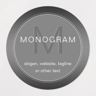 Unique Waterproof Grey Monogram Editable