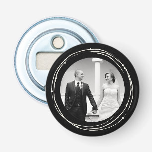 Unique wedding favour custom photo bottle opener