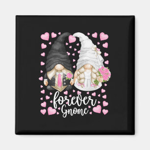 Unique Wedding Gnomies Bride And Groom - Funny For Magnet
