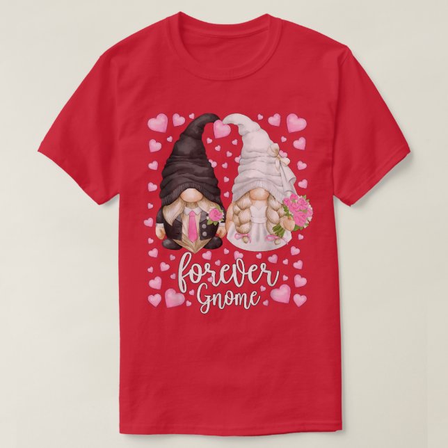 Unique Wedding Gnomies Bride And Groom - Funny For T-Shirt (Design Front)