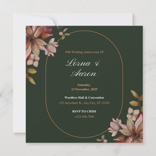 Unique Wedding Invitation Card (Front)