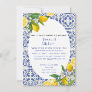Unique Wedding Invitation Design for a Charitable 