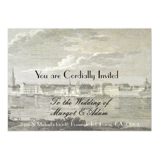 Unique Wedding Invitation, Soft, Vintage Card