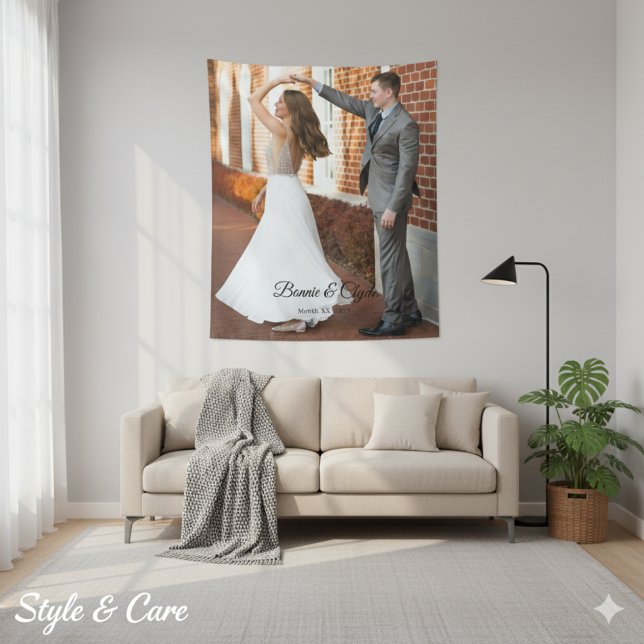 Unique Wedding Memory Tapestry with Custom Photo (Unique Wedding Memory Tapestry with Custom Photo)