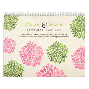 Unique Wedding Personalised Photo Guest Book Calendar