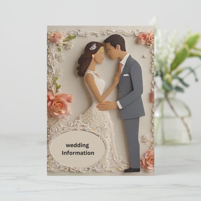 uNIQUE Wedding Wonders: The Viral Wedding Wishes Invitation (Standing Front)