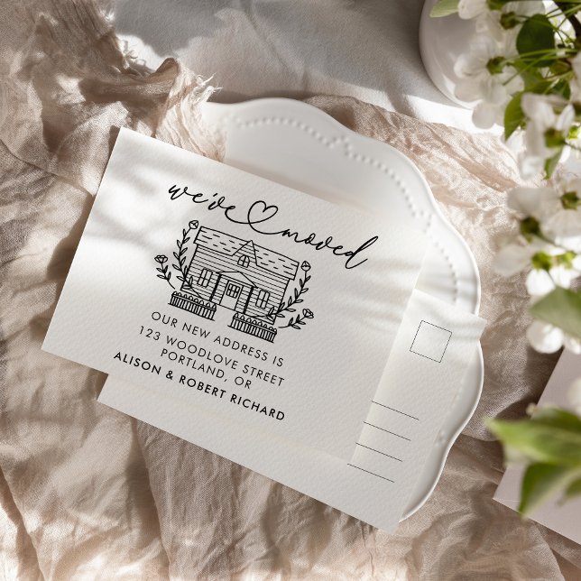 Unique We've Moved New Address Moving Announcement Postcard (Creator Uploaded)