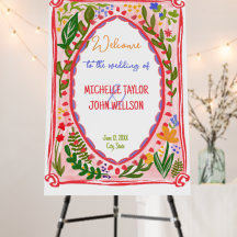 Unique Whimsical Floral Quirky Doodle Hand Drawn