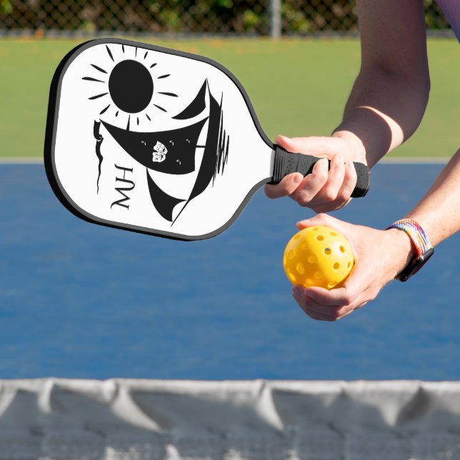 Unique Whimsical Theatre Sailing Monogram Pickleball Paddle (Insitu)