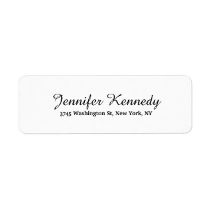 Unique White Classical Script Creative Plain