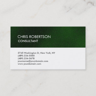 Unique White Green Stripe Attractive Business Card