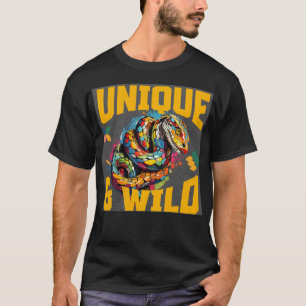 Unique & Wild Animated Snake Graphic T-Shirt