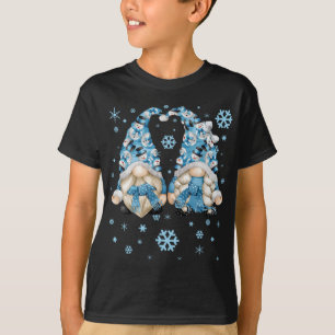 Unique Winter Gnomes With Snowman Snowball Decor S T-Shirt