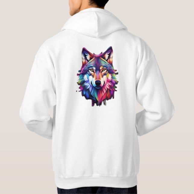 Unique Wolf Hoodie (Back)
