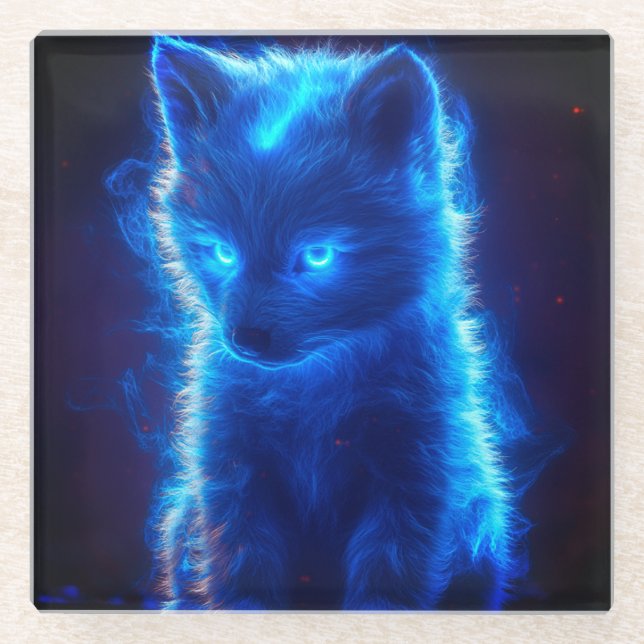 Unique Wolf Pup Coaster (Front)