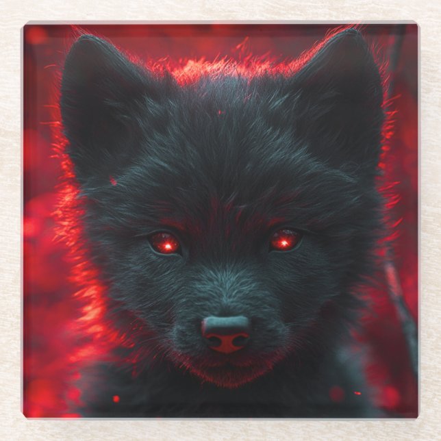 Unique Wolf Pup Coasters (Front)