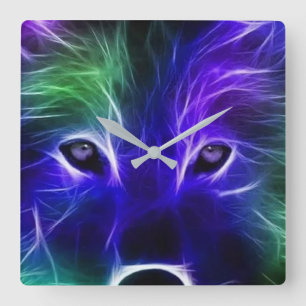 Unique WOLF / ZODIAC / GALAXY Design – Stylish Gif Square Wall Clock