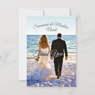 Unique Wooden Arbor Beach Flower Wedding Thank You