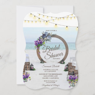 Unique Wooden Arbor Beach Flowers Bridal Shower